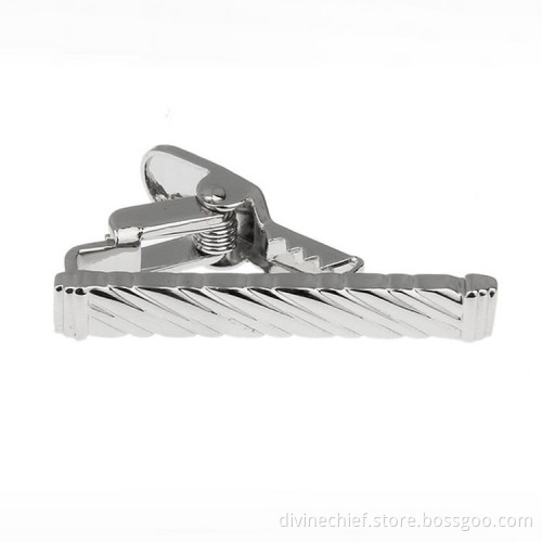 Fine Workmanship Men Metal Blank Tie Clips With Customized Logo